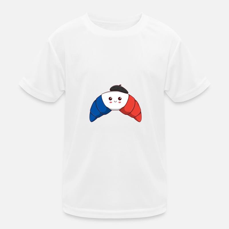 Croissant Frankreich Geschenkidee Kinder Funktions-T-Shirt
