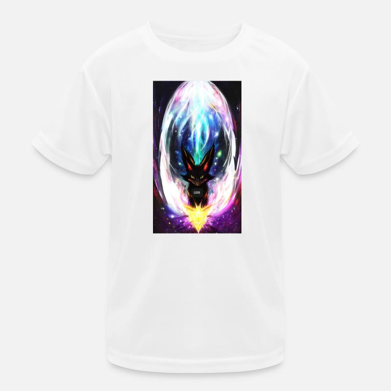 Lightning Wolf - Kids Functional T-Shirt - white