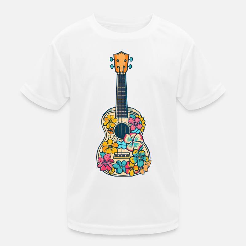 Ukulele Comic Style Kids Functional T-Shirt