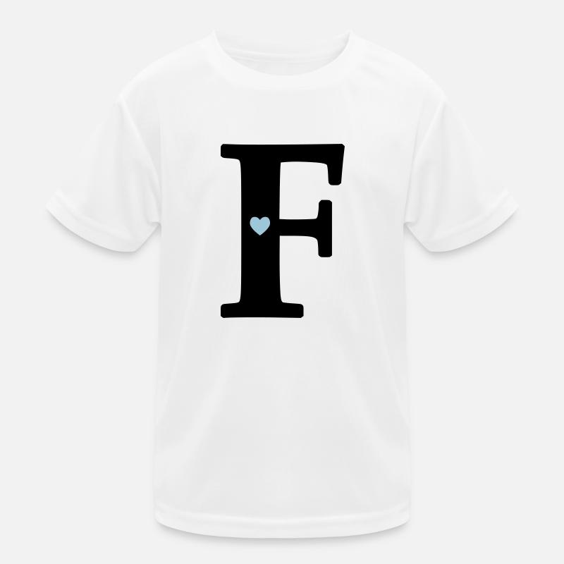 Buchstabe F Anfangsbuchstabe Kinder Funktions-T-Shirt