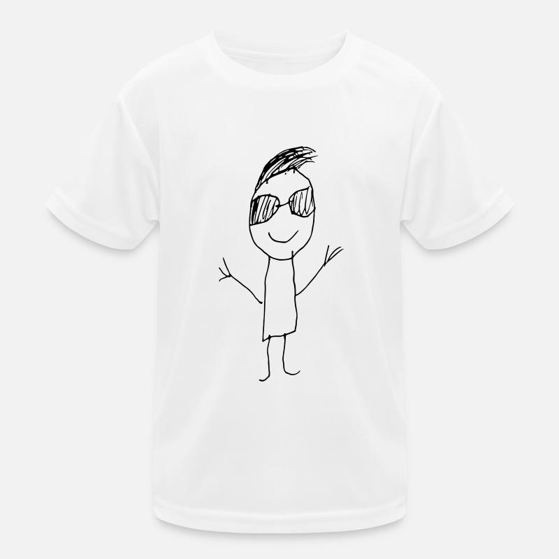 RdL happy cool stick man Kids Functional T-Shirt