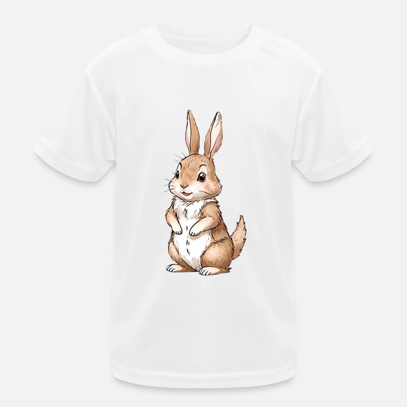 Cute bunny brown 13 Kids Functional T-Shirt