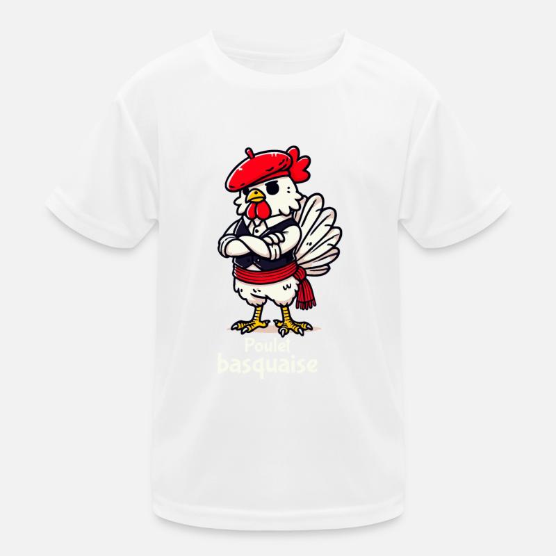 Chicken Basquaise - Plain text Kids Functional T-Shirt