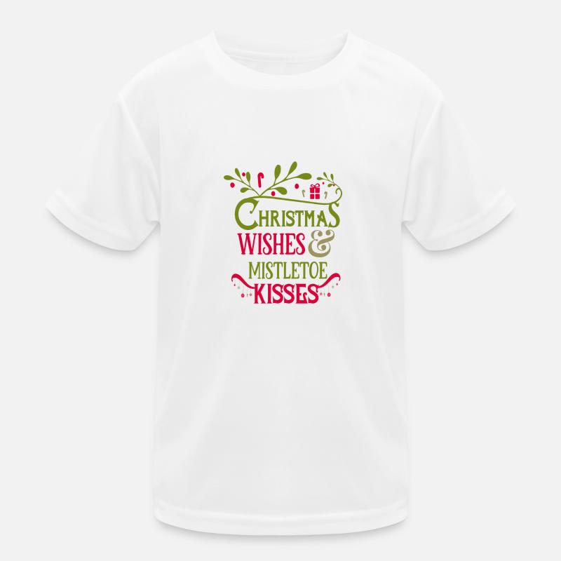 voeux de Noël et des baisers de gui T-shirt sport Enfant