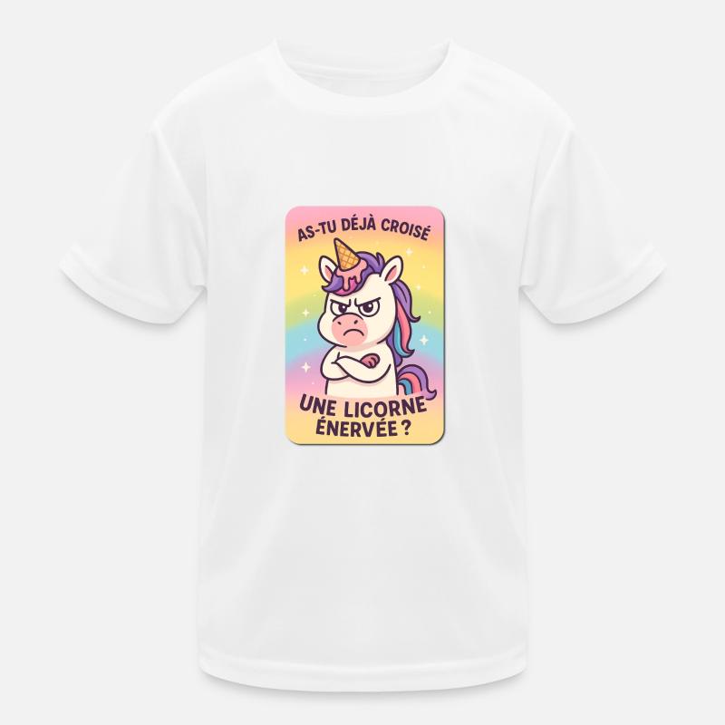 Wütendes Einhorn Kinder Funktions-T-Shirt