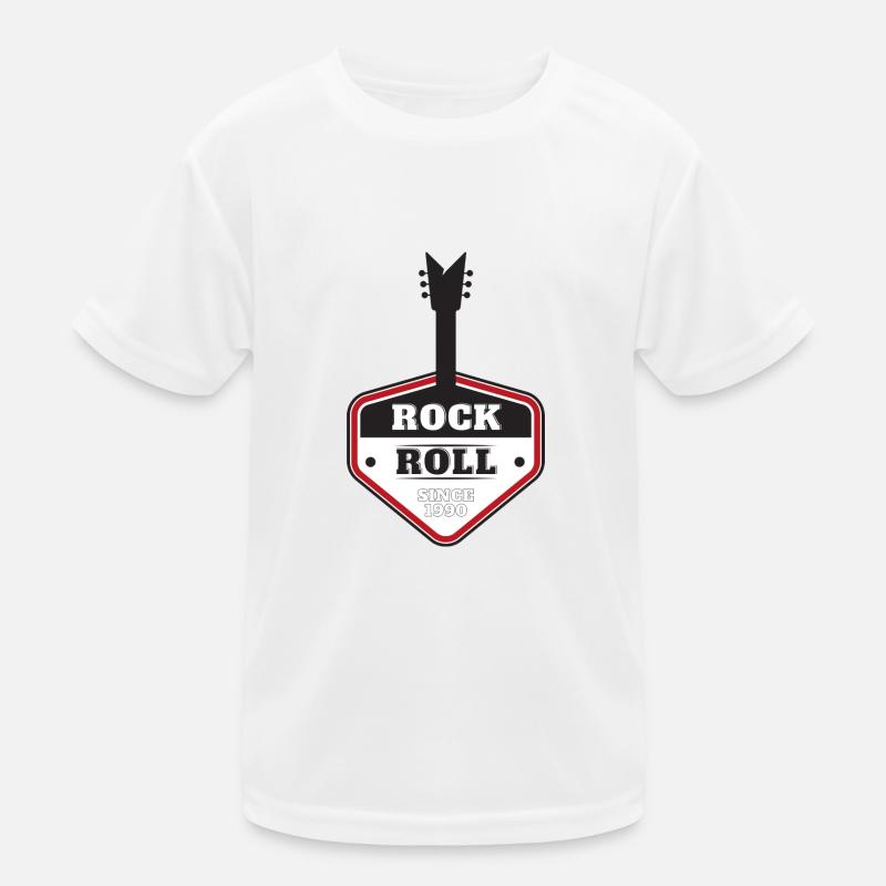 ROCK 'N' ROLL SEIT 1990 - Kinder Funktions-T-Shirt - Weiß