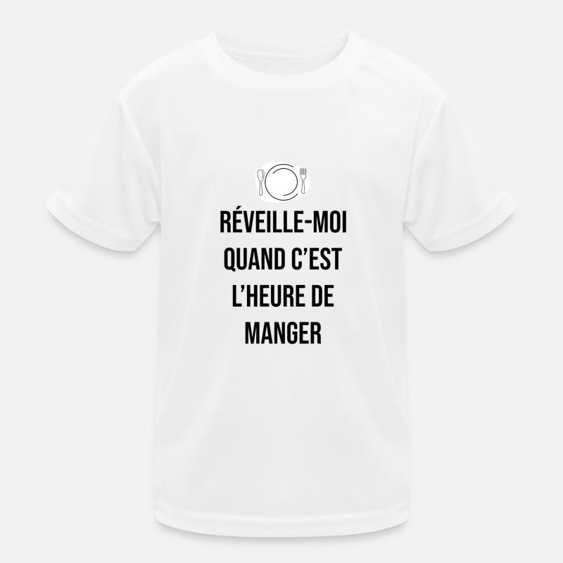 Réveille moi quand c'est l'heure de manger T-shirt sport Enfant