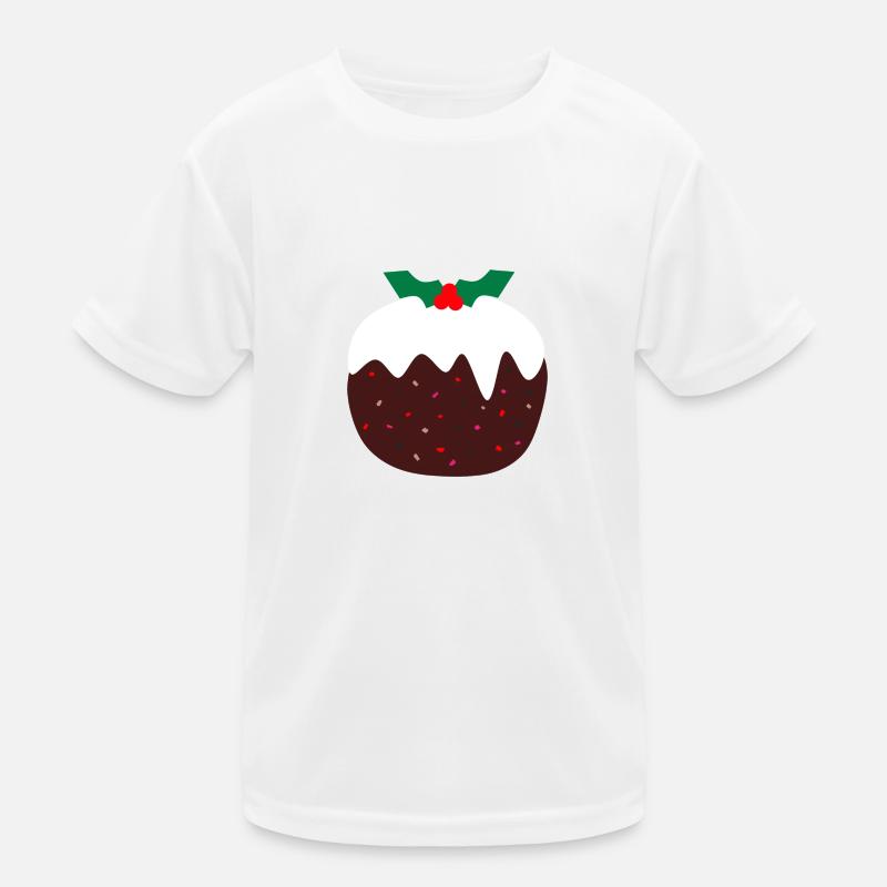 Weihnachtspudding mit bunten Beeren Kinder Funktions-T-Shirt