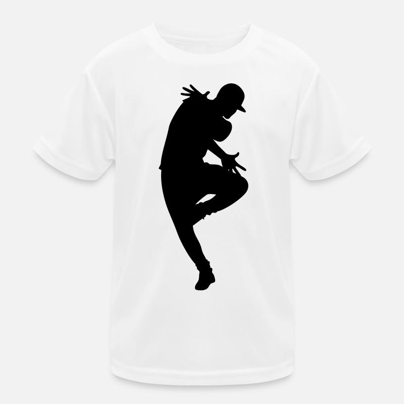 Silhouette B-Boy – Flowdance Flow - T-shirt sport Enfant - blanc