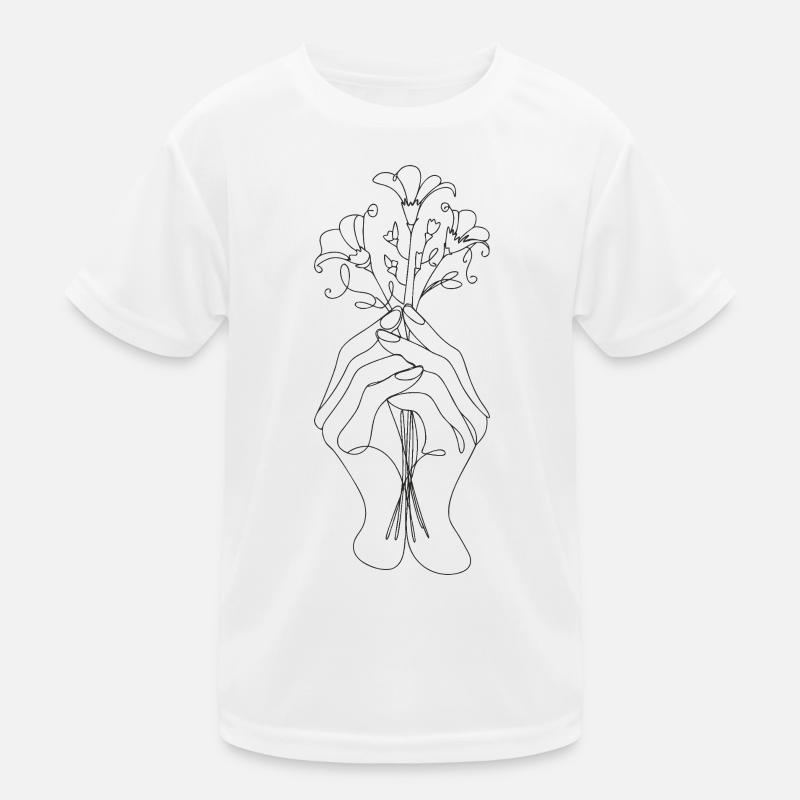 Hands Nurture Sprouting Bouquet Kids Functional T-Shirt