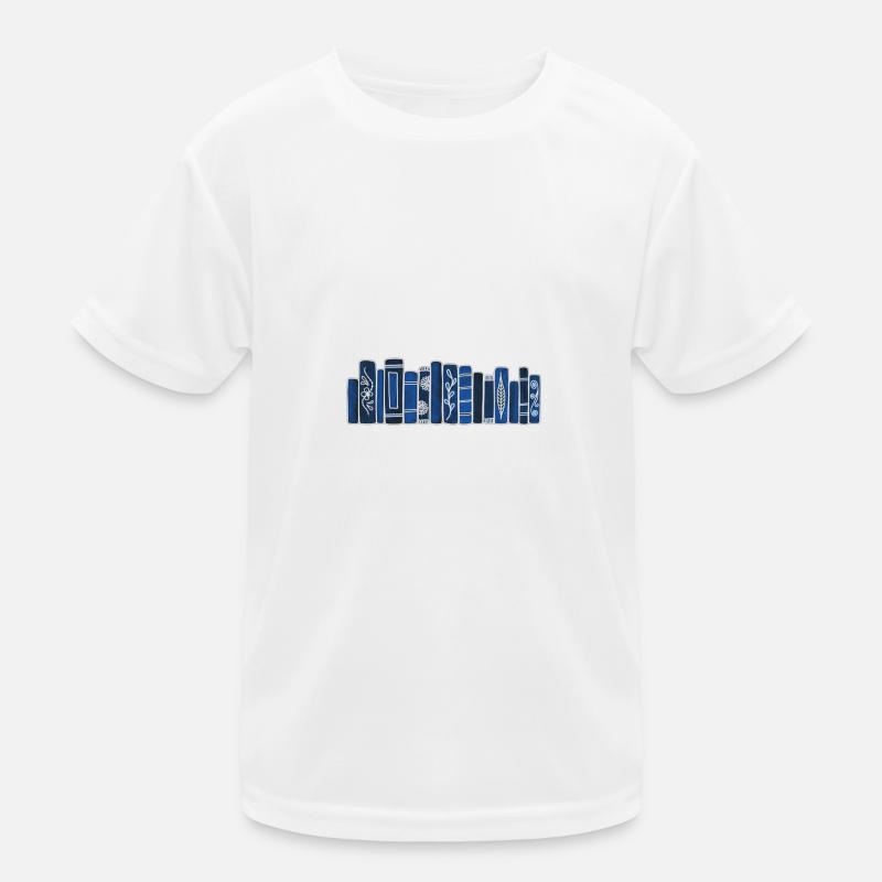 Antike blaue Bücher Kinder Funktions-T-Shirt