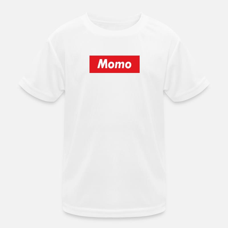 Momo red stripe Kids Functional T-Shirt