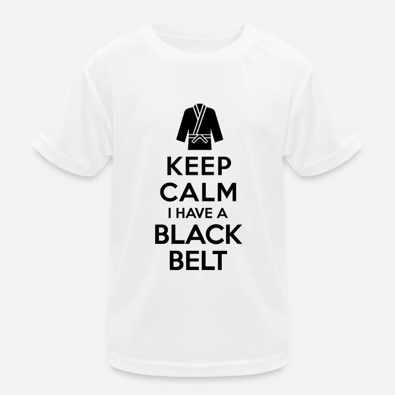 Keep calm i have a black belt - Kids Functional T-Shirt - white