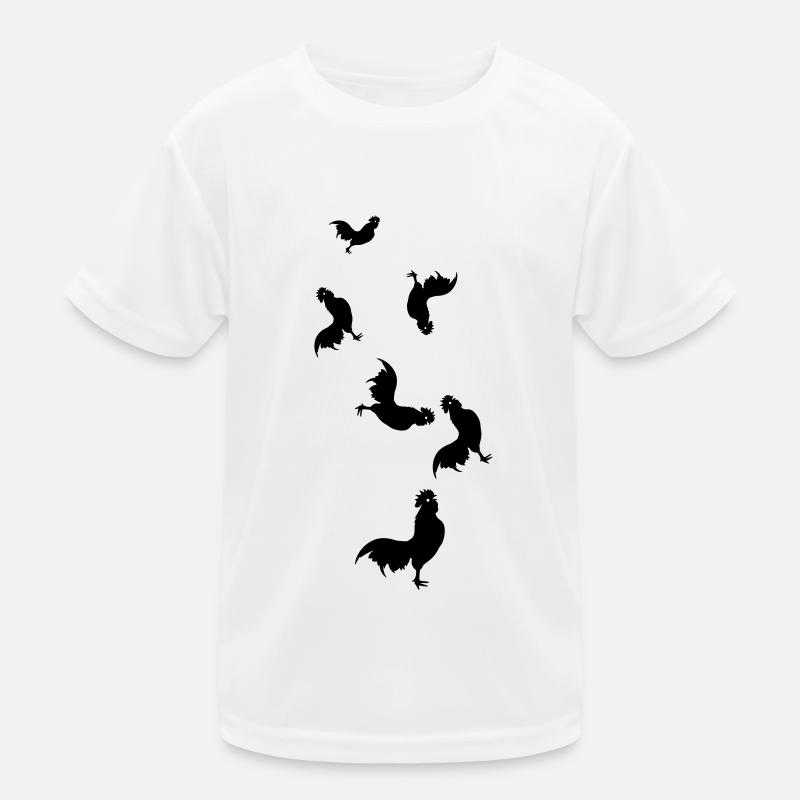Silhouette d’animal coq T-shirt sport Enfant