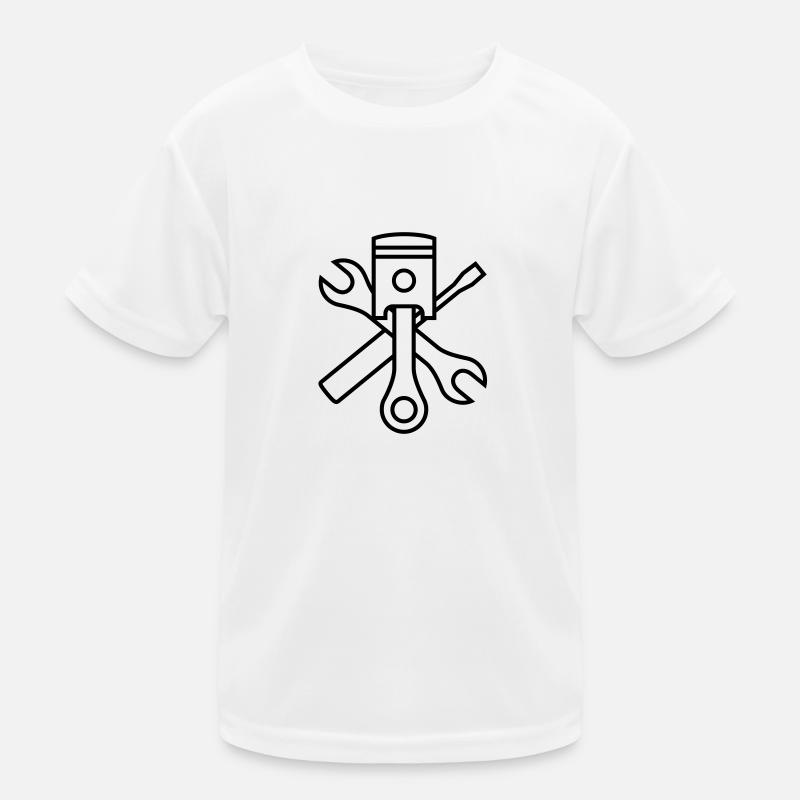 Kolben und Werkzeug 1c (+ Dein Text) Kinder Funktions-T-Shirt