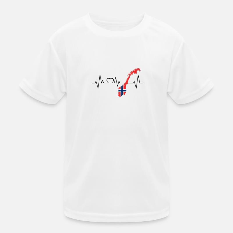 Norway heartbeat Kids Functional T-Shirt