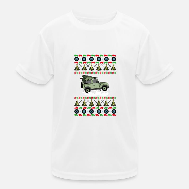 Defender - Pull de Noël - T-shirt sport Enfant - blanc