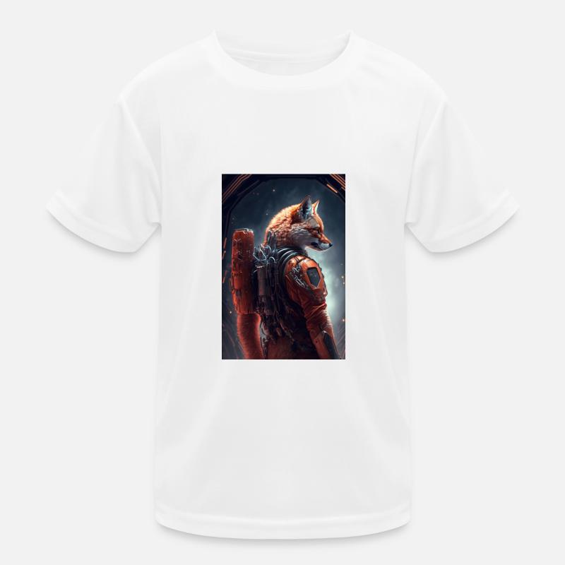 Fox in space Kids Functional T-Shirt