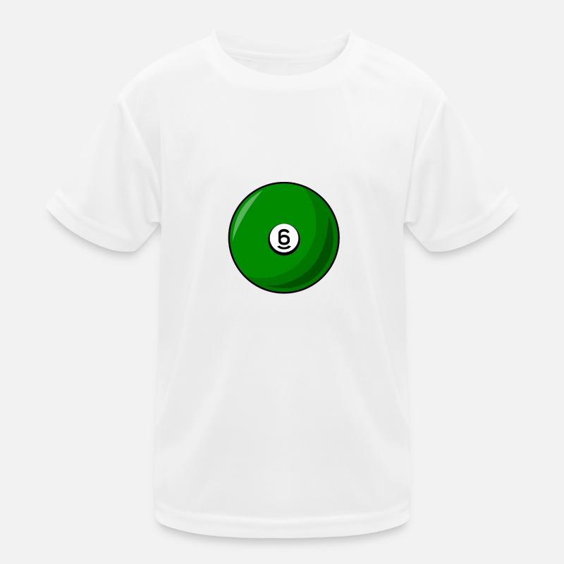 Boule de billard 6 vert Billard six T-shirt sport Enfant