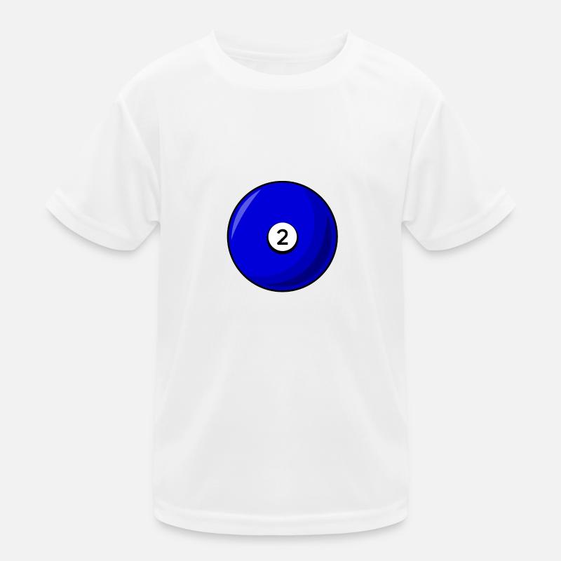 Boule de billard 2 Billard bleu deux T-shirt sport Enfant