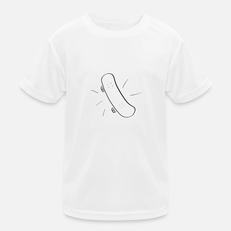 Skateboard Deck Kinder Funktions-T-Shirt