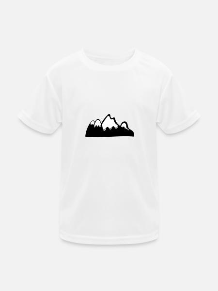Mountains Mountain Mountains 07 - Kids Functional T-Shirt - white - Front