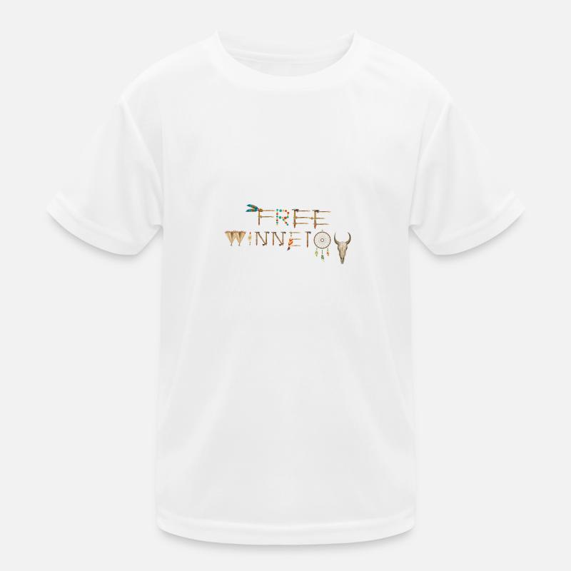 free winnetou,winnetou,indianer,Federn,Traumfänger Kinder Funktions-T-Shirt