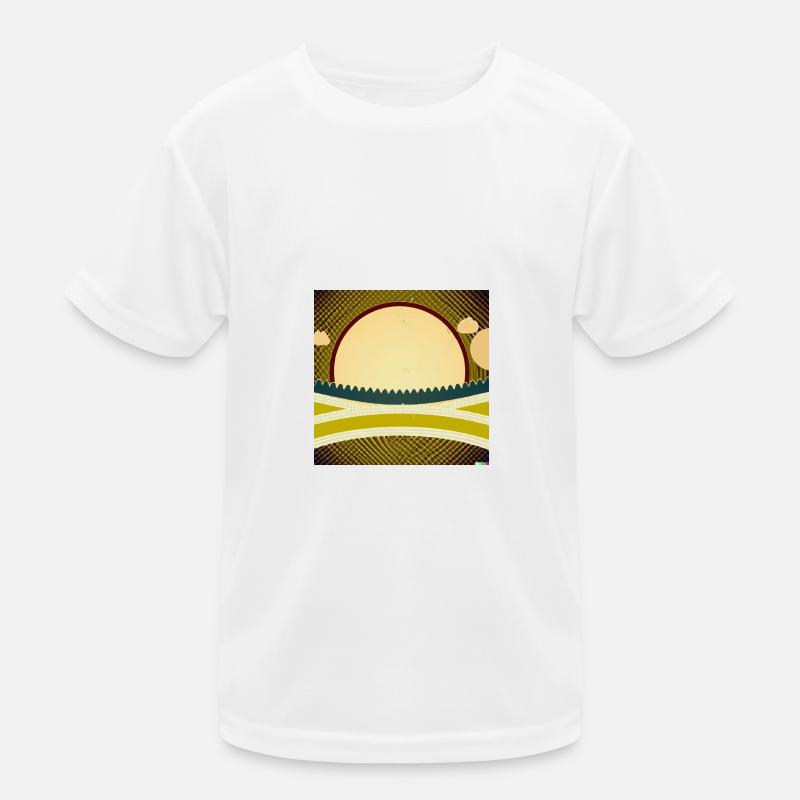 Retro landschaft Kinder Funktions-T-Shirt