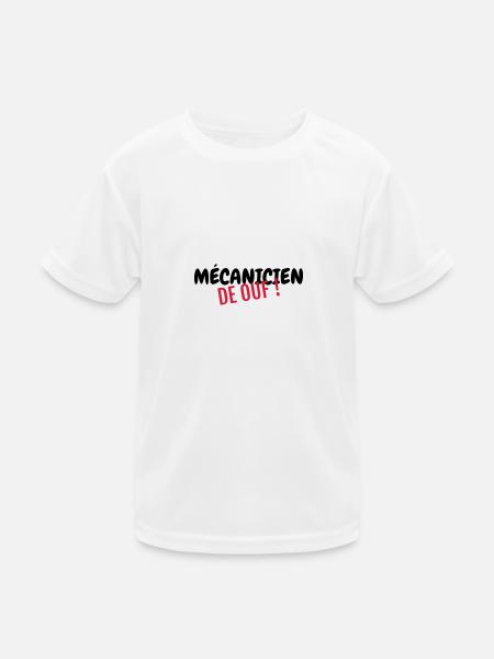 Mechanik / Mechaniker / Auto / Garage - Kinder Funktions-T-Shirt - Weiß - Vorne