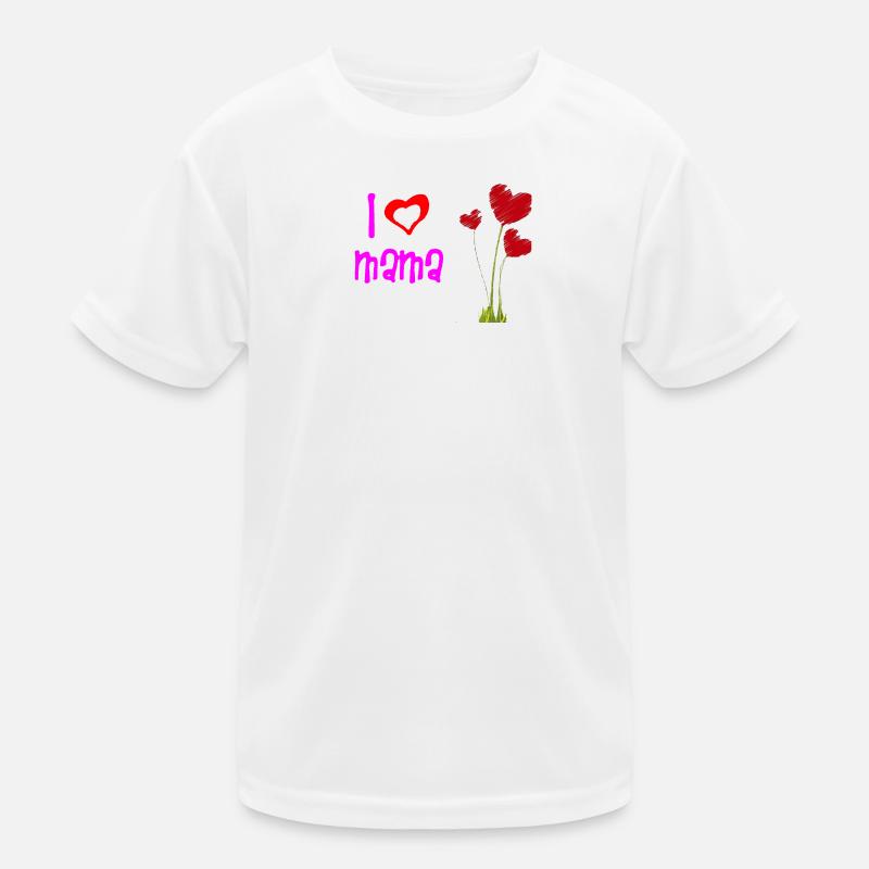Liebevolles Muttertagsherz Blumendesign Kinder Funktions-T-Shirt