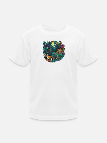 Jungle - Kids Functional T-Shirt - white - Front