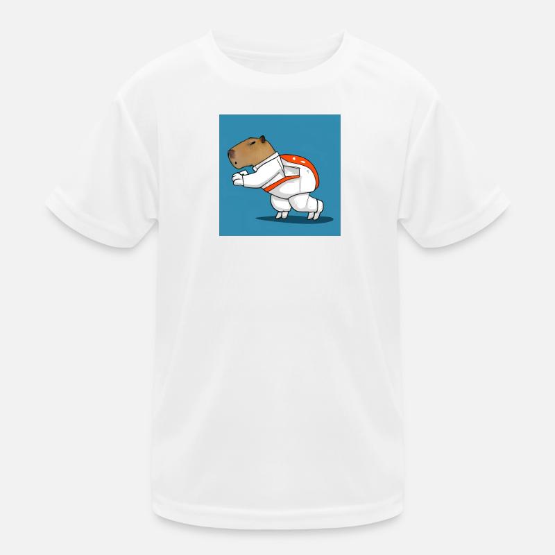 Capybara astronaut Kids Functional T-Shirt