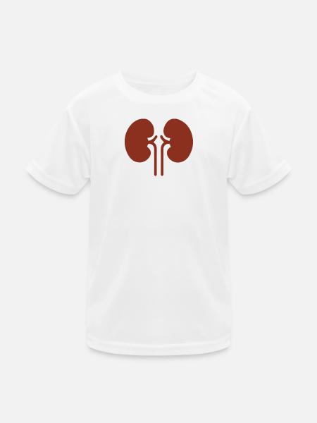 Niere kidney Herz-Kreislauf Stoffwechsel - Kinder Funktions-T-Shirt - Weiß