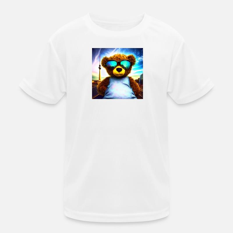 Teddy in Berlin I Kinder Funktions-T-Shirt