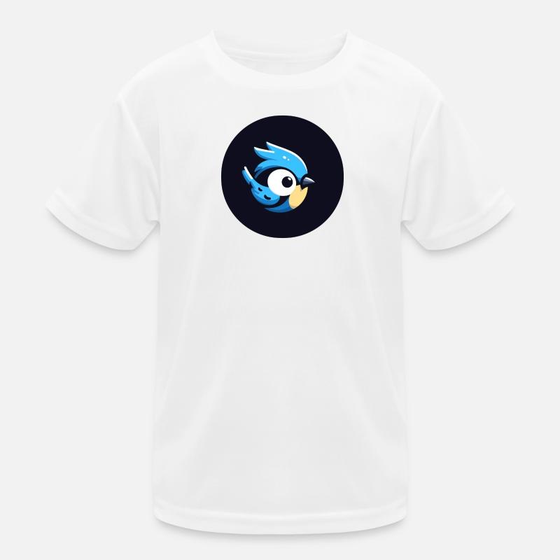 Mignon Dessin Animé Bleu T-shirt sport Enfant