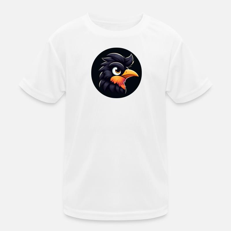 Cooler Rabe im Comic Stil Kinder Funktions-T-Shirt