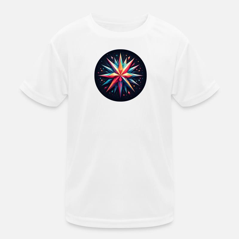 Polygon Stern bunt Kinder Funktions-T-Shirt