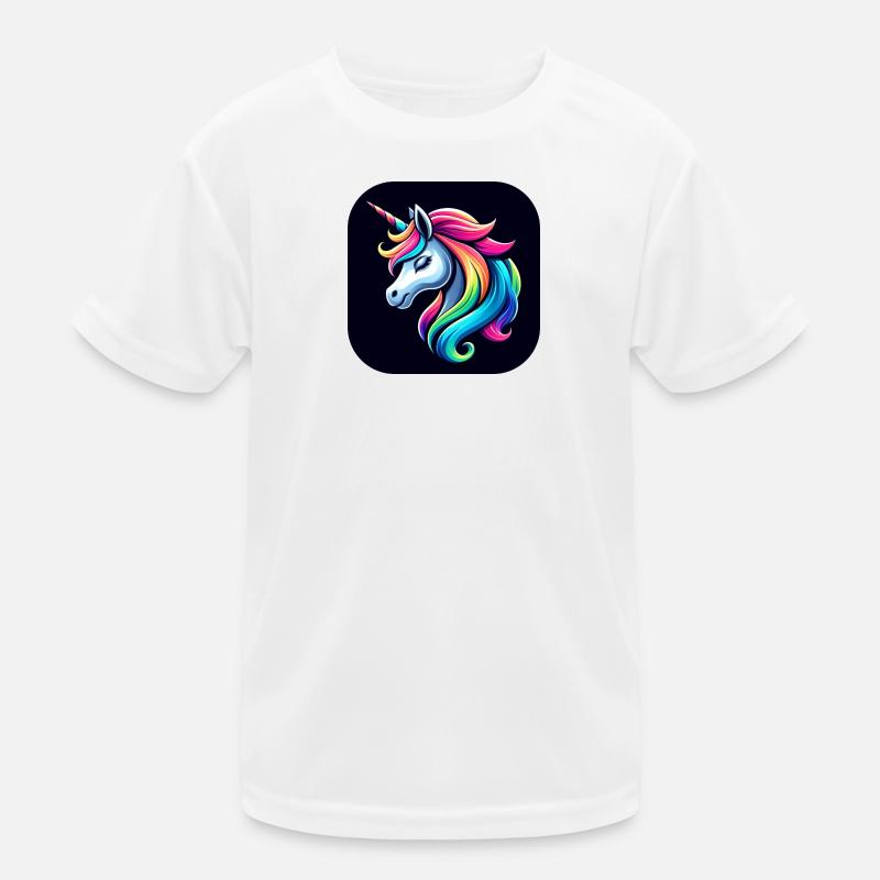 Einhorn Bunt Mähne Horn Kinder Funktions-T-Shirt