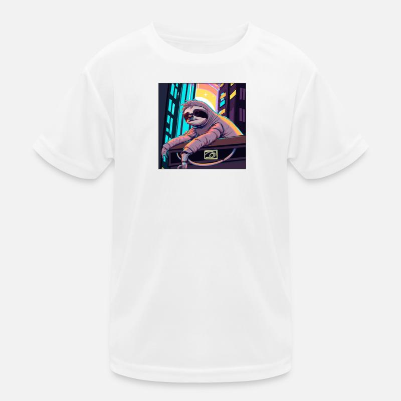 Cyberpunk sloth. Kids Functional T-Shirt