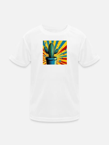 Cactus 1 - Kids Functional T-Shirt - white