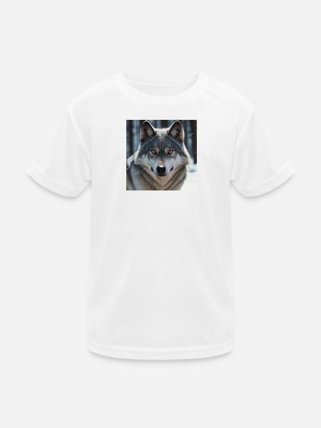 Wolf - Kids Functional T-Shirt - white