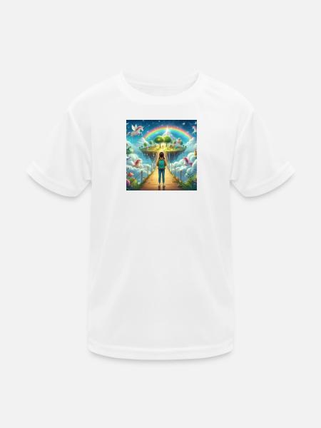 Imaginative Unicorn Wonderland - Kids Functional T-Shirt - white - Front