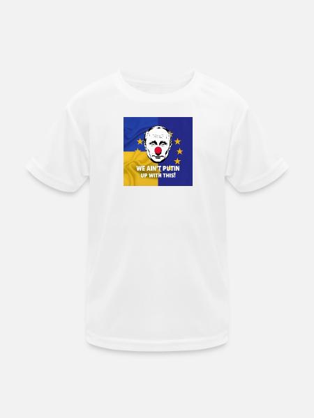 Wir sind Putin nicht fertig mit dem - politischer Protest - Kinder Funktions-T-Shirt - Weiß - Vorne