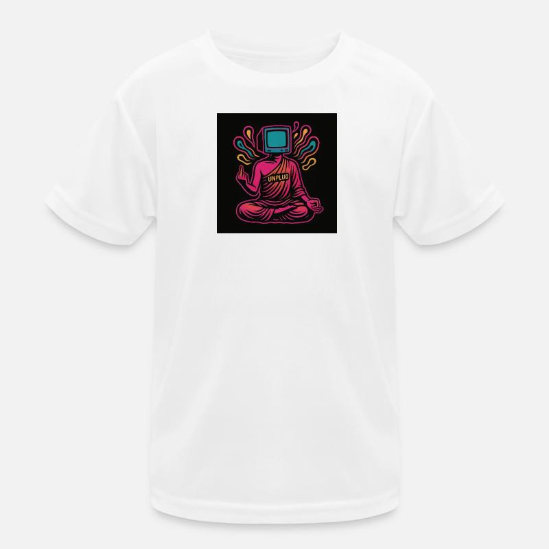 Unplugged Monk – Finde Frieden. Kinder Funktions-T-Shirt