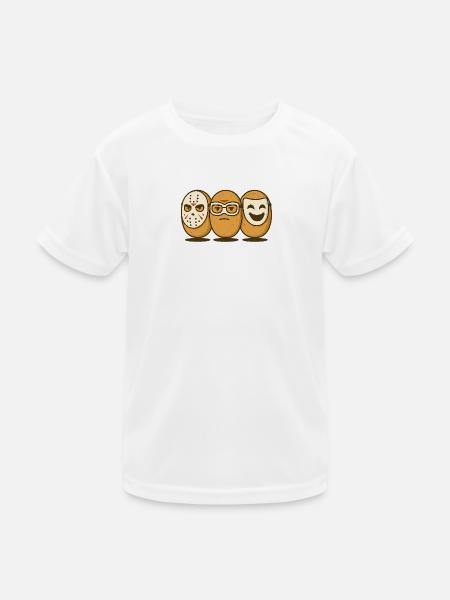 The Bun Gang – Mask Edition - Kids Functional T-Shirt - white - Front