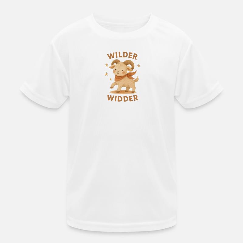 Wilder Widder Kinder Funktions-T-Shirt