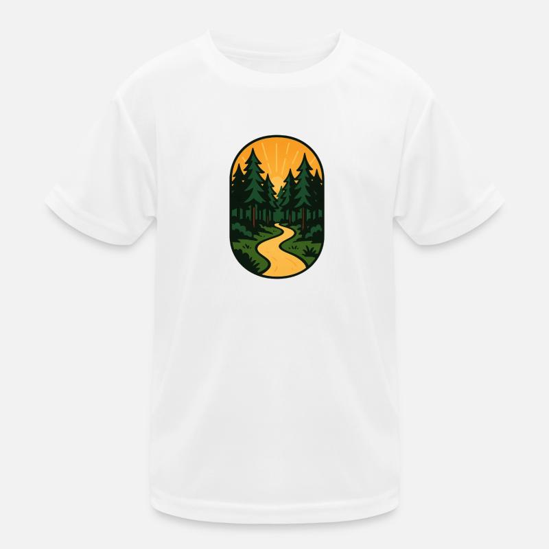 Forest Trail Escape - Kids Functional T-Shirt - white