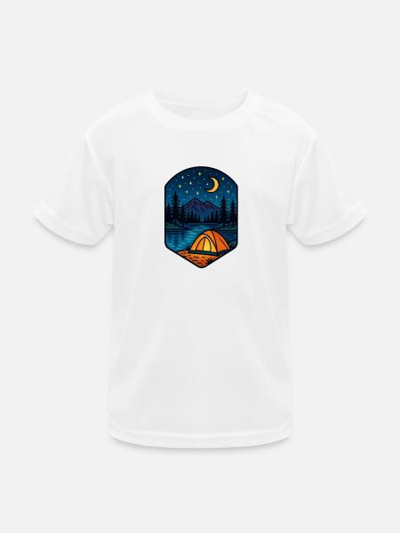 Flucht aus dem Sternensee - Kinder Funktions-T-Shirt - Weiß - Vorne