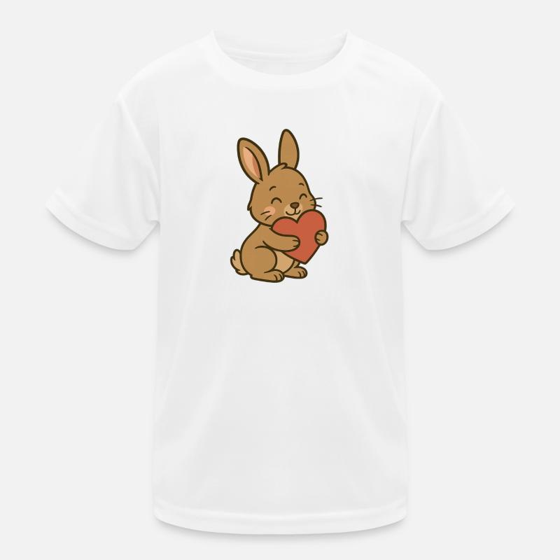 Kuschelhase Herz Kinder Funktions-T-Shirt