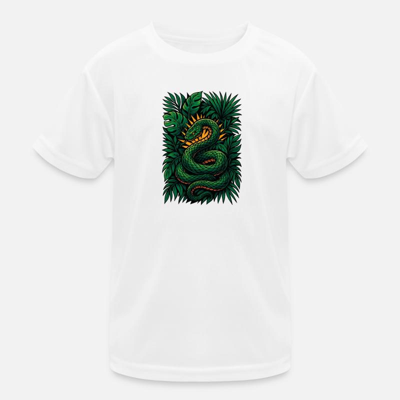 Sunburst Serpent - Kids Functional T-Shirt - white